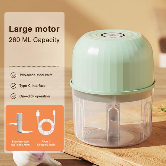 Беспроводная электрическая мельница с острым лезвием, перезаряжаемая, мини-размера, многоцелевая, мощностью 40 Вт, мощная мельница для чеснока и мяса, кухонный инструмент