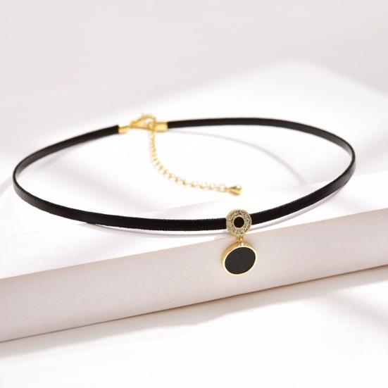 Yousheng темный стиль, женское ожерелье на ключице, круглый кулон, регулируемая длина, женское колье, ожерелье, ювелирное изделие, подарок