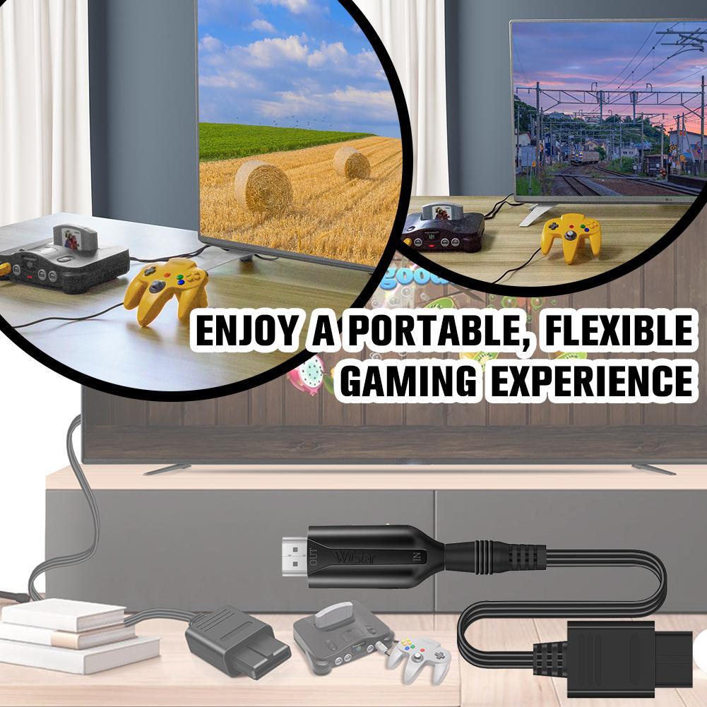 N64 К HDMI Для GameCube SNES N64 К HDMI Конвертер Адаптерный кабель Для N64 GameCube Подключи и играй Полностью цифровой кабель Аксессуары