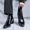 Brand Men's Boots Chelsea Boot Luxury Leather Botas Black Classic Business Dress Boots Casual Ankle Boots for Men Botas