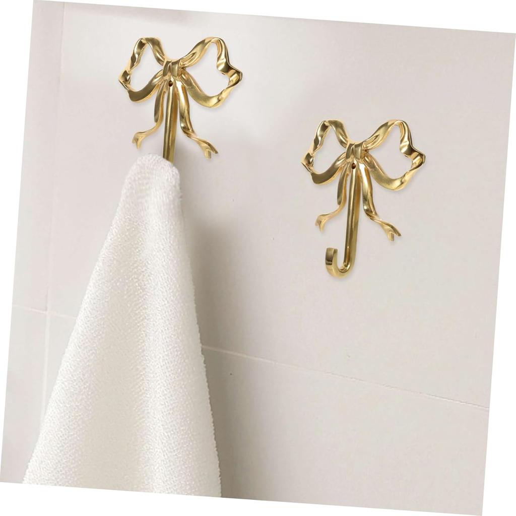 Bow Hook Wall Hanging Coat Hook Wall Peg Hook Sticky Wall Hooks Kitchen Hook Bowknot Wall Hook Vintage Wall Hooks Hat Hooks Bow Hanger Bowknot-Design