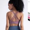 Women's Comfortable Yoga Sports Bra Shockproof Vest with Buckle Beauty Back Fitness Bra Yoga Top