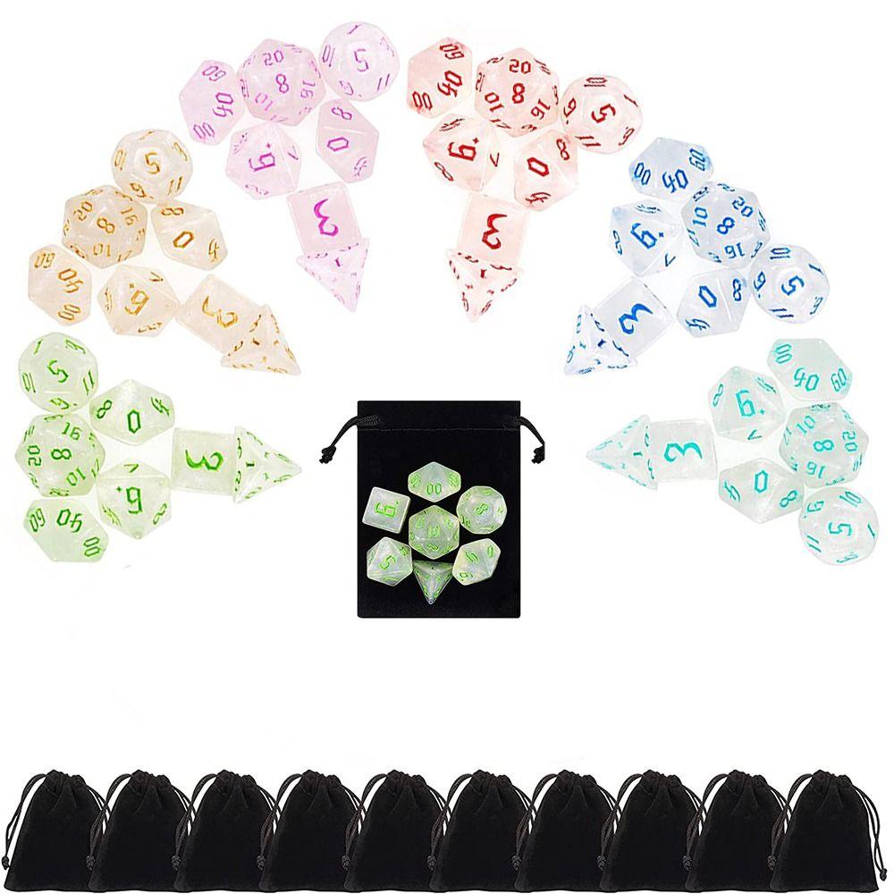 7 шт./набор D12 D20 D4 D6 D8 D10 Для TRPG DND Игры Игральные Кости Настольная Игра Многогранные Кости DND Кости