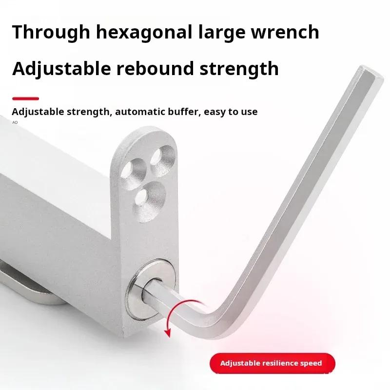Wooden Door Invisible Door Ground Spring 90 Degree Positioning Door Closer Buffer Type Hidden Closer Ground Shaft Hardware