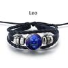 12 Constellation Luminous Weave Leather Bracelet Charm Bracelet Men Women Fashion Multilayer Zodiac Signs Bracelet Birthday Gifts MIT