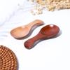 2/4Pcs Mini Wooden Teaspoon Ice Cream Scoop Kitchen Gadgets Spice Condiment Sugar Coffee Scoops Short Handle Wood Kids Spoon