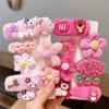 8PCS/Set Cute Plush Cartoon Hair Clips Hairpin Girls Kids Flower Bow Hair Barrettes Clips Hairgrip Hair Accessories Winte