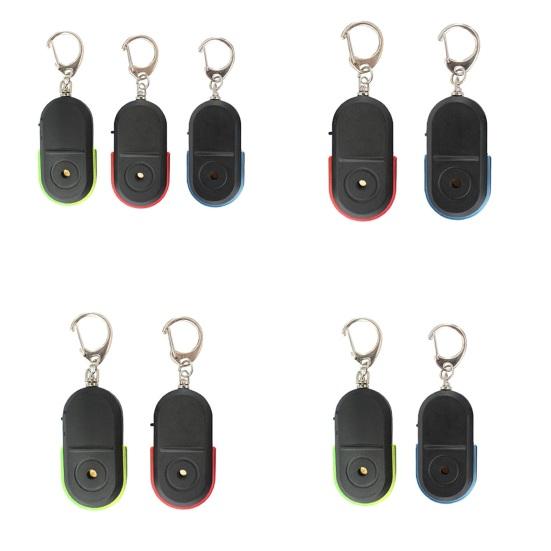 2/3 шт. Поиск ключей Голосовое управление Оборудование против потери с активацией свистом Светодиодный свет Маленький легкий трекер ключей Брелок для кошелька