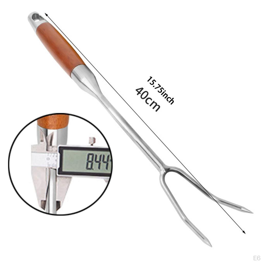 304 Stainless Steel Meat Carving Fork, Practical Multi-Purpose Professional Kitchen Utensil, for