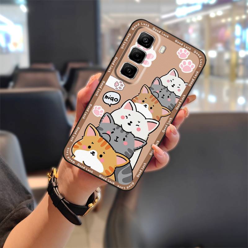 Чехол для телефона TPU с полной оберткой для Infinix Hot50 4G/X6882, мягкий, с милым мультяшным рисунком, прочный, модный дизайн, ударопрочный