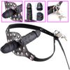 Double Ended Dildo Deep Blowjob Sex Toys Gag Open Mouth Plug Leather Harness with Locking Buckles Lesbian Strapon Anal Penis BDSM Erotic Bondage Shop