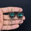 Серьги из медной проволоки 999 пробы с изумрудом, Ювелирные изделия с драгоценными камнями ручной работы, Подарки для жены, Совершенно новые серьги