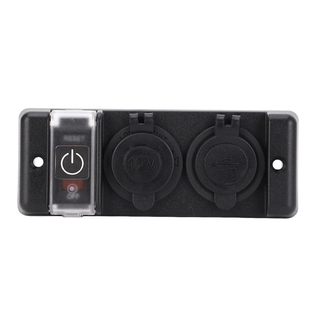 3 в 1 комбинированный выключатель питания с красным светом, автоматический выключатель с двумя USB-портами и прикуривателем 12 В