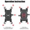Single Handed Operation Support 360° Rotating Adjustable GPS Navigation Support Automatic Lock Bicycle Motorcycle Phone Holder