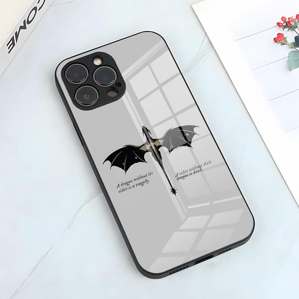 Чехол для телефона «Четвертое Крыло Дракона» для iPhone 17 Pro Max 15 Pro 16 14 Plus 12 13 Mini 11 Pro Ударопрочный Стеклянный Чехол