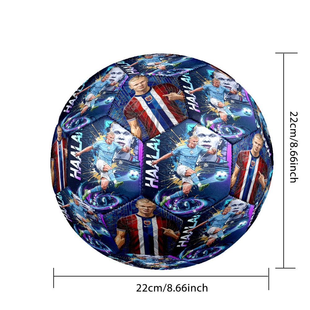 Haaland Golden Striker Size 5 Football Machinestitched Indooroutdoor Universal Football Perfect Gift For Sports Enthusiasts