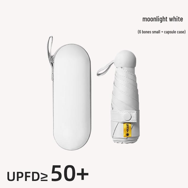 Компактный складной зонт с защитой от УФ-лучей и черной подкладкой