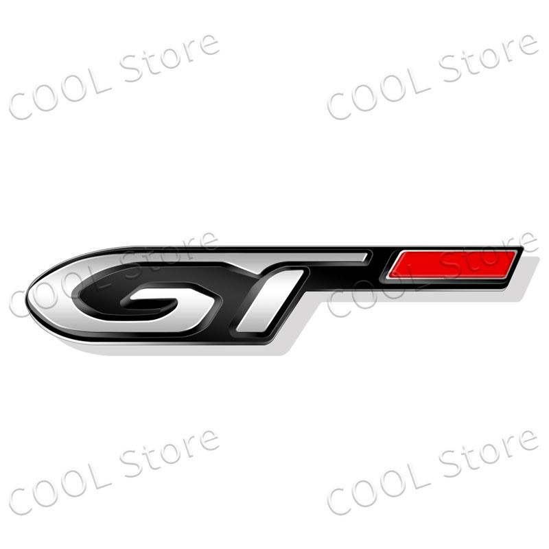 3D Chrome Metal GT Logo Emblem Fender Rear Trunk Body Sticker For Peugeot 208 308 508 2008 3008 5008 GT Line Decoration
