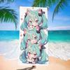 Hatsune Miku Cat Ear Q Version Beach Towel, Anime Vocaloid Quick Dry Bath Towel