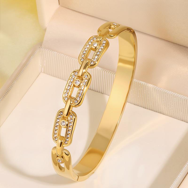 Fashionable and Luxurious New Titanium Steel Women's All-match Bracelet for Couples
