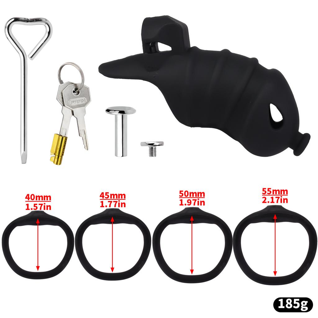 Soft Silicone Chastity Lock Male Penis CB Lock Gay Cuckold Adult Sex Toys BDSM Cock Ring 18+