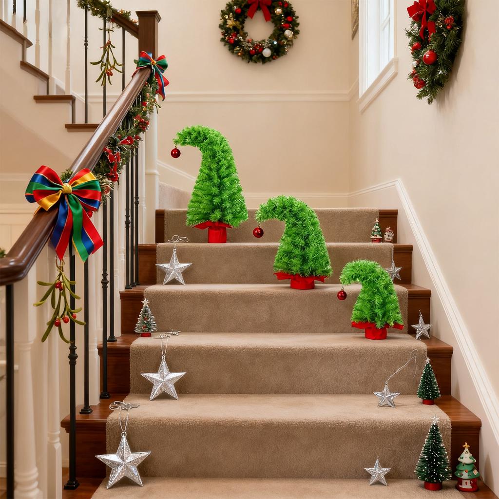 Рождественская имитация дерева высокой плотности, праздничное украшение, кривое дерево