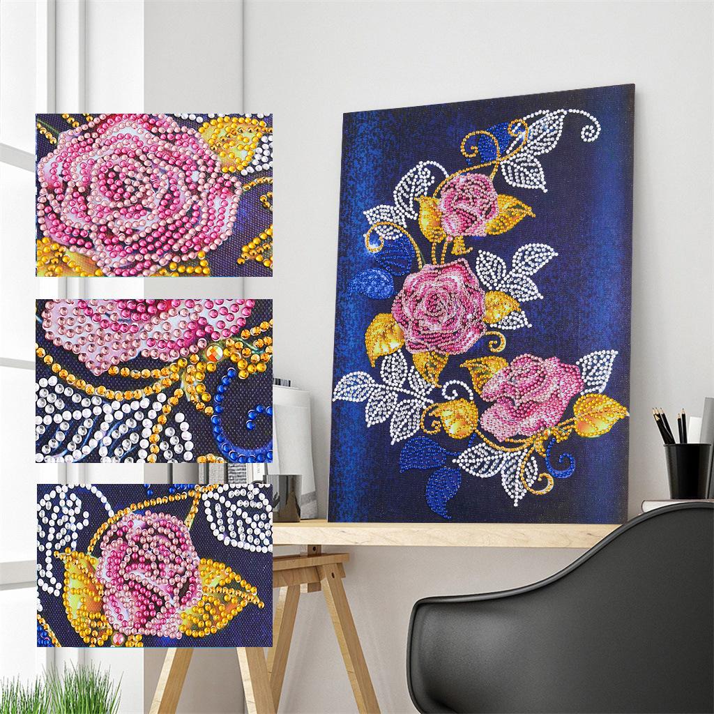 Новая алмазная живопись особой формы, цветок, живописный узор, сделай сам, 5D часть, дрель, набор для вышивки крестом, художественная вышивка со стразами