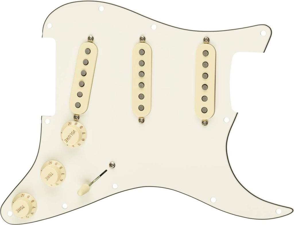 Fender Гитарные детали Strat Parchment 11 Hole PG Pre-Wired Pickguard, Tex-Mex SSS,