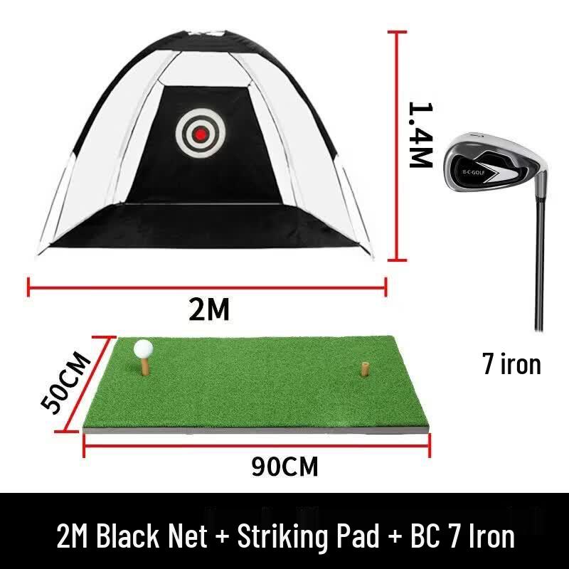 JINGGENG Golf Practice Hitting Cage & Net Set