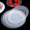 10pcs/pack Plastic Dinner Plates Disposable Picnic Plate Porable Fruit Salad Plate  Outdoor Home