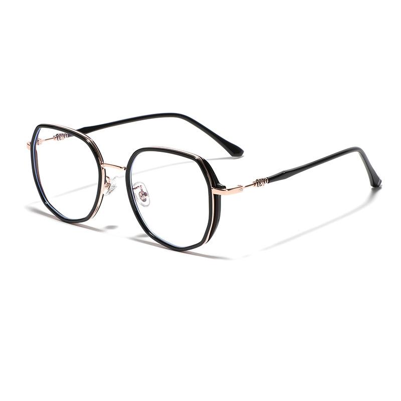 Glasses Square Rhombus Polygon Flat Glasses Women'S Literary Tr90 Frame Glasses Men