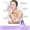 Ice Roller for Face and Eyes, Reusable Silicone Ice Mold Massager, 2 in 1 Cube and Spray, Purple