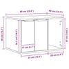 Cat Litter Box with Vintage Wood Look 60 x 40 x 40 cm Particleboard