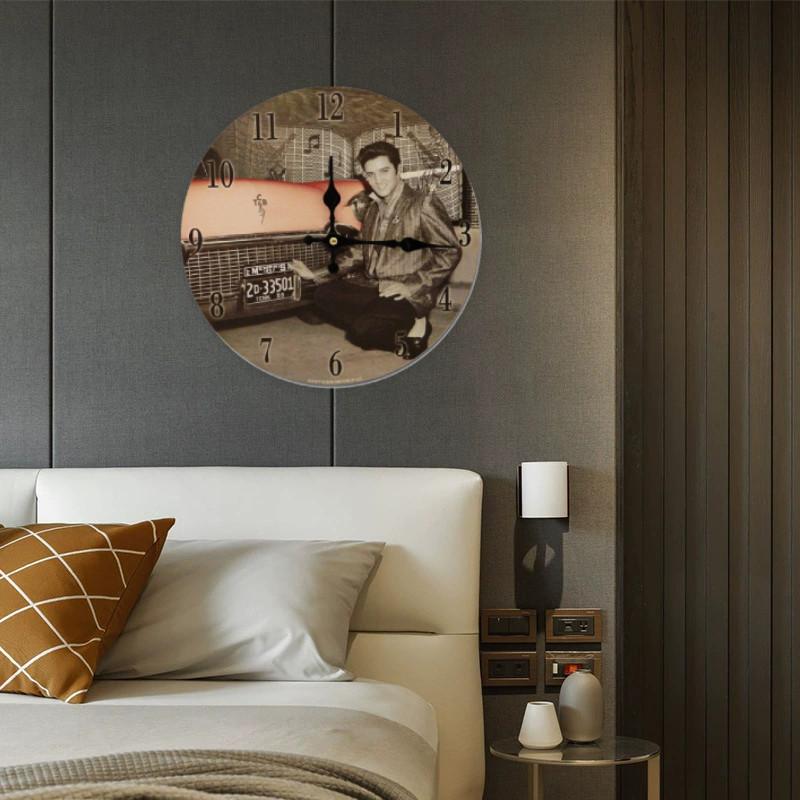 Minimally Retro Patterned Wall Clock For Home And Decor Bedroom