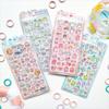 Fun Animal Tea Time Embossed Stickers - Rabbit Cat Afternoon Tea Sweet 3D Decor for Journal Diary DIY Kawaii Materials