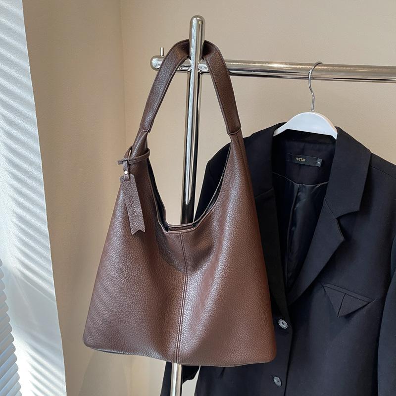 Retro Simple Leopard Print Tote Bag Women'S Tide Casual Large Capacity Shoulder Bag Underarm Bag