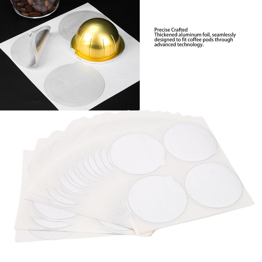 100 Pcs set Self Adhesive Coffee Pod Stickers 51mm/2.0in Aluminum Foil Seals For Coffee Capsules