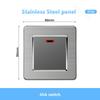 Universal Wall Light Switch Brushed Stainless Steel Panel,UK Type-c 18W Quick Charging Socket 220V Double USB Electrical Outlet