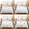 3D Letter Love Printed Bedding Set Deluxe Home Bedroom Quilt Cover and Pillowcase Microfiber Material 2/3 Bedding Decoration