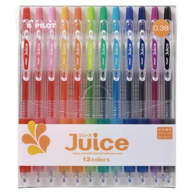 Pilot Набор шариковых ручек Juice, 12 цветов, тонкий наконечник 0,38 мм