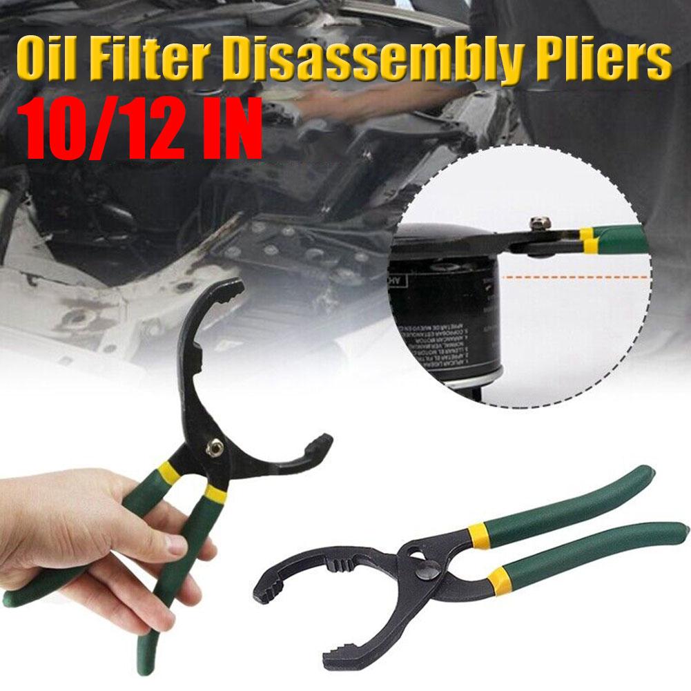 10/12 Inch Car Oil Filter Disassembly Pliers Locking Grip Vise Spanner Nonslip Handle Universal Car Repair Tools Accessories