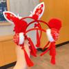 Headwear Hanfu Hair Accessories Tassel Red Bow Hairband All-match Chinese New Year Headwear  Party