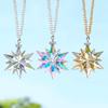 Creative Snowflake Hanging Ornament for Car Interior - Crystal Sunlight Catcher Decoration