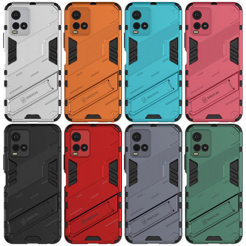 Для Vivo Y33S чехол для Vivo Y33S Capas PC задняя противоударный держатель бампера для телефона подставка чехол для Vivo Y33S Y 33 S Fundas