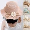 UV Protection Sun Hat Breathable Bucket Hat Holiday Kids Straw Cap Bag  Children Girls