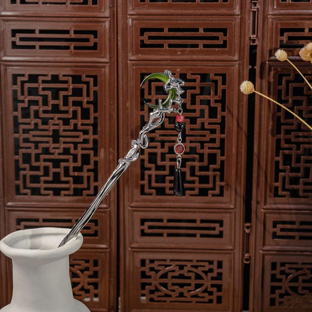 Национальный стиль Жемчужный цветок Кисточка Кисточка Кисточка Подвеска Аксессуар для ханьфу Заколка для волос Женская Новая китайская Древний стиль Заколка для волос с колокольчиком и орхидеей