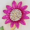 Женская мода со стразами, ювелирные изделия, подарок, одежда, значок, декор, брошь с подсолнухом, булавка
