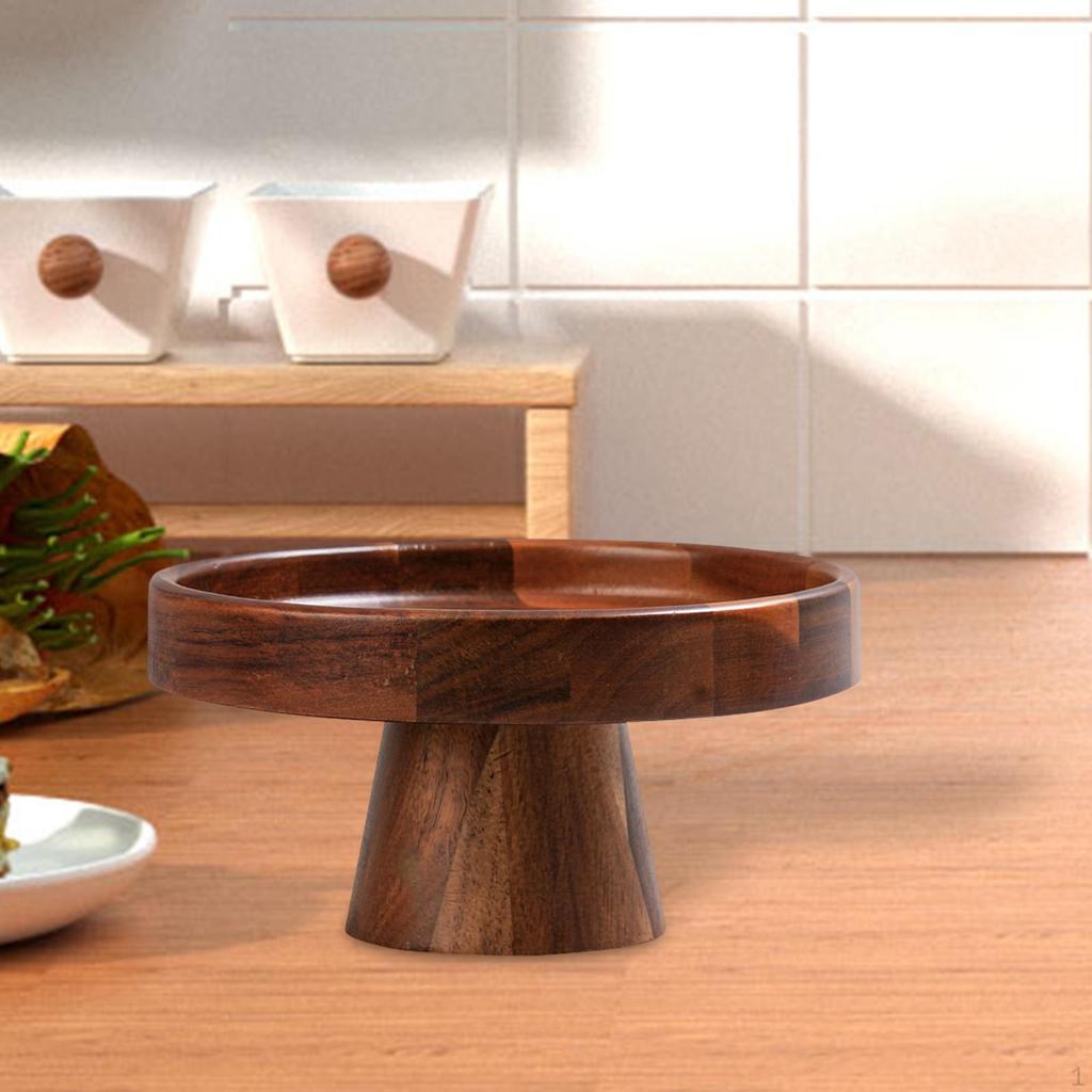 Подставка для закусок из цельного дерева, высокая ножка, для фруктовых закусок на свадьбу