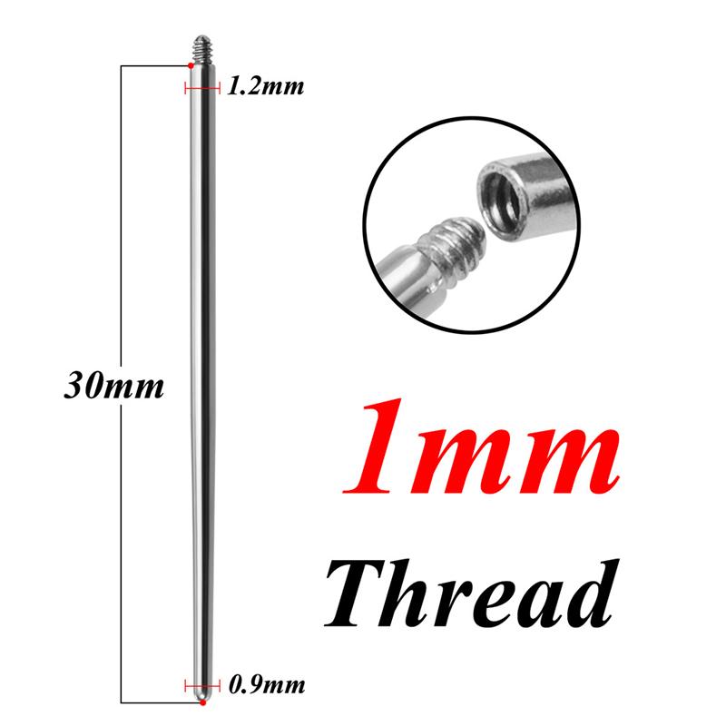 Вставной штифт из хирургической стали, коническая резьба, инструменты для ушей, губ, носа, соска, кожные штифты