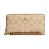 New Zip Around Canvas With Leather Clutch Wallet Trumpets Women's Khaki C4452-IMVHK